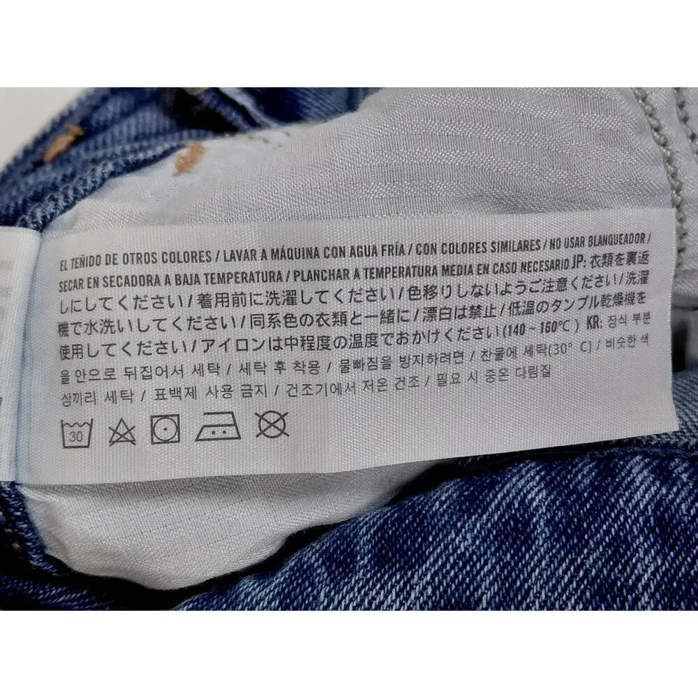 Hollister Cotton Blend Colorblock Mom Stretch Jeans Women Size W23 L25